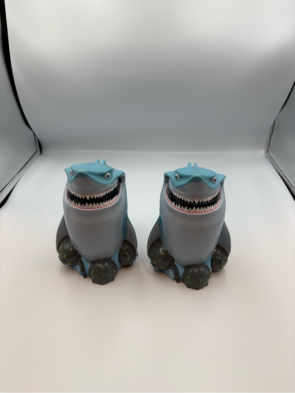 Disney On Ice Finding Nemo Bruce Shark 7” Flip Lid Mugs Set of Two